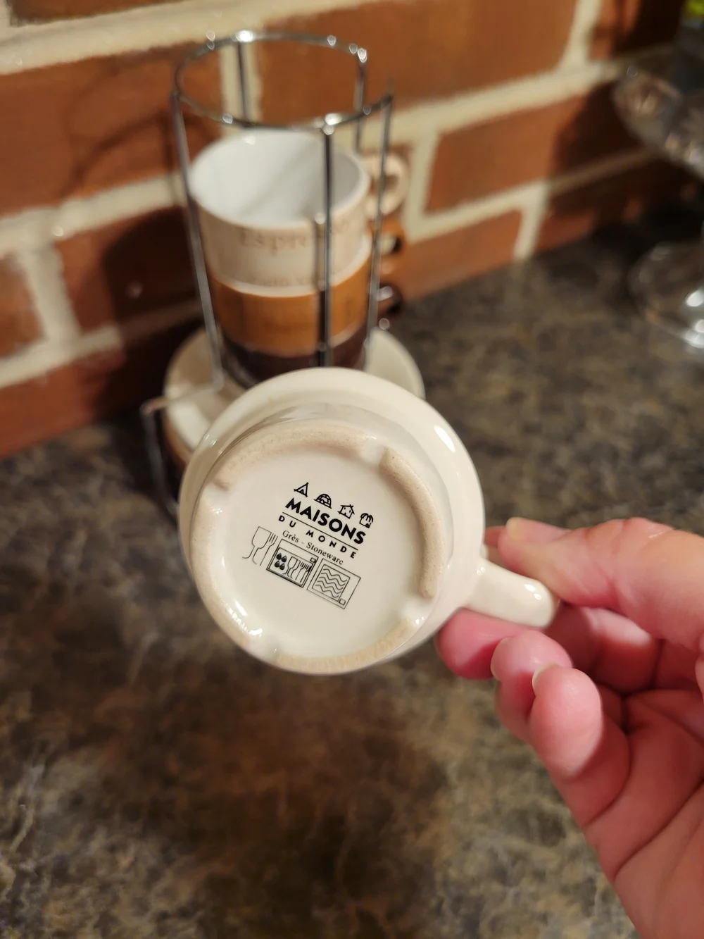 Espresso Stackable Cup & Saucer Set